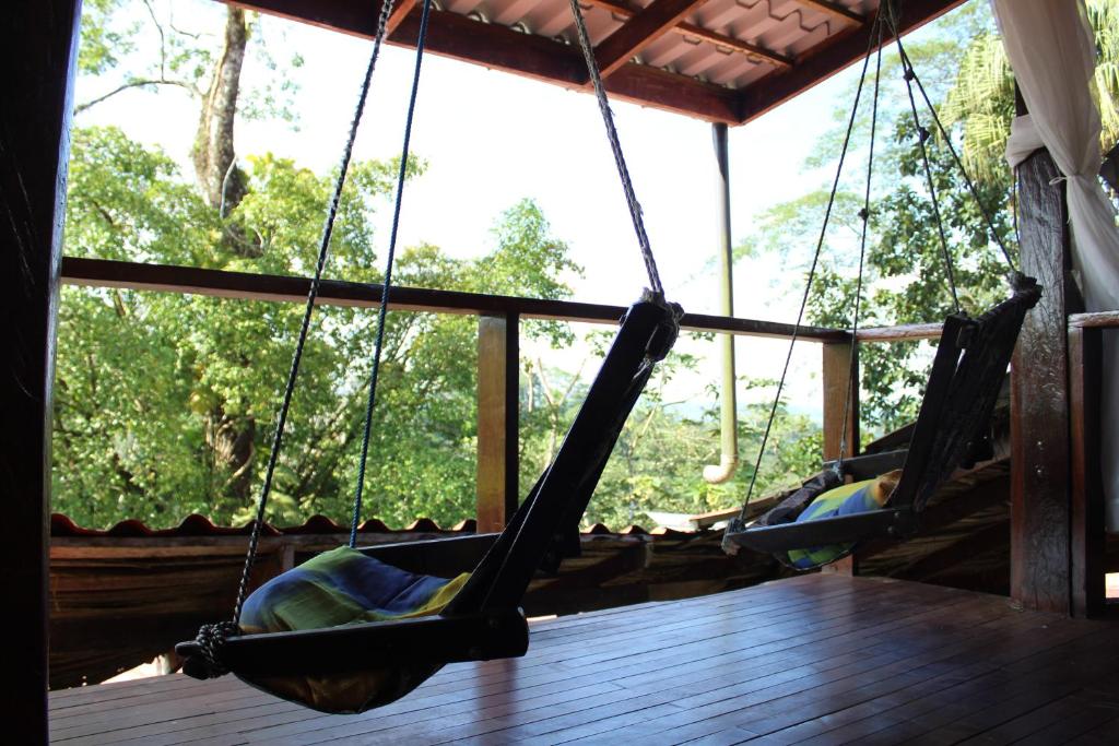 Balkón nebo terasa v ubytování Princesa de la Luna Ecolodge