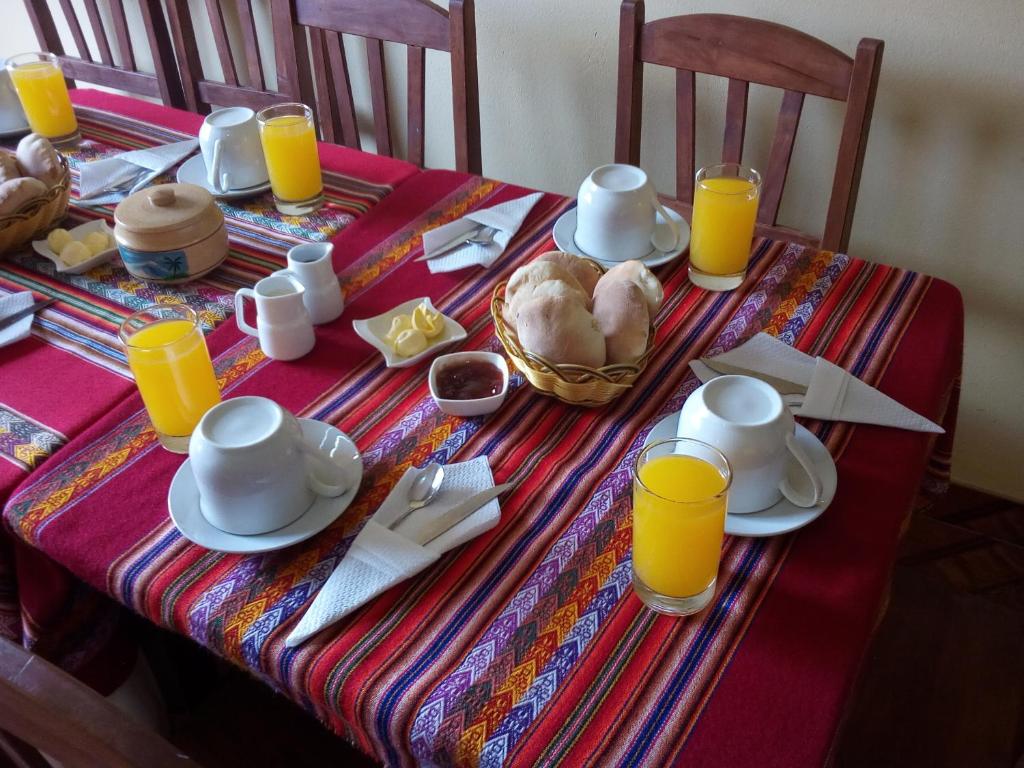 
Opciones de desayuno disponibles en Artesonraju Hostel Huaraz
