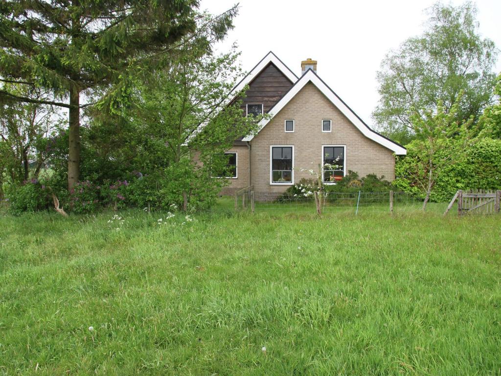 a house in a field of green grass at Holiday home in quiet surroundings in Sintjohannesga