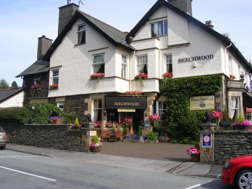 a building on the corner of a street at Beechwood in Bowness-on-Windermere