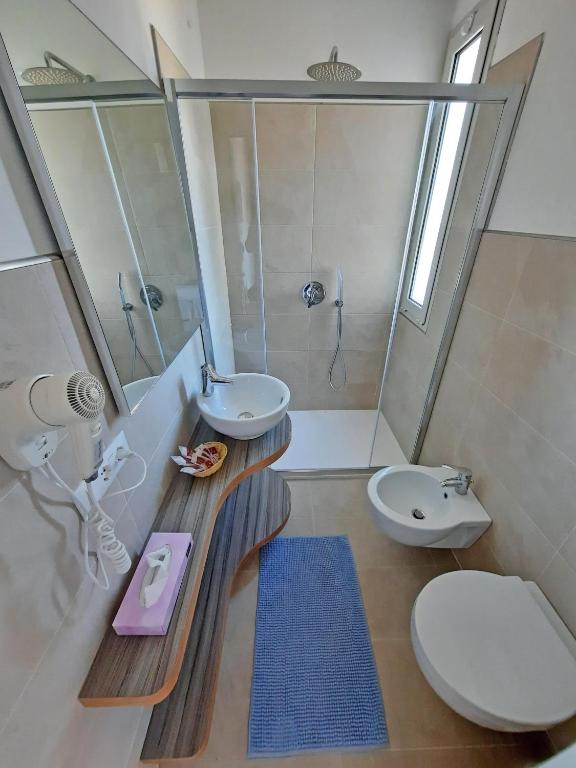 Koupelna v ubytování Hotel Margherita