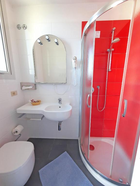 Koupelna v ubytování Hotel Margherita