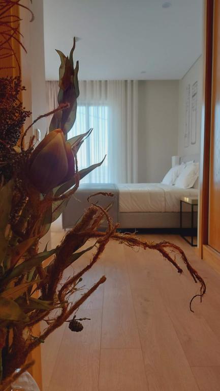 Postel nebo postele na pokoji v ubytování Casa da Torre - Viseu