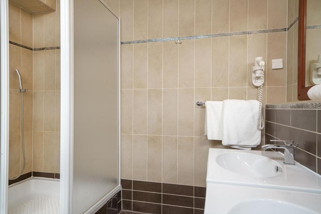 Koupelna v ubytování Hotel Vrata Krke