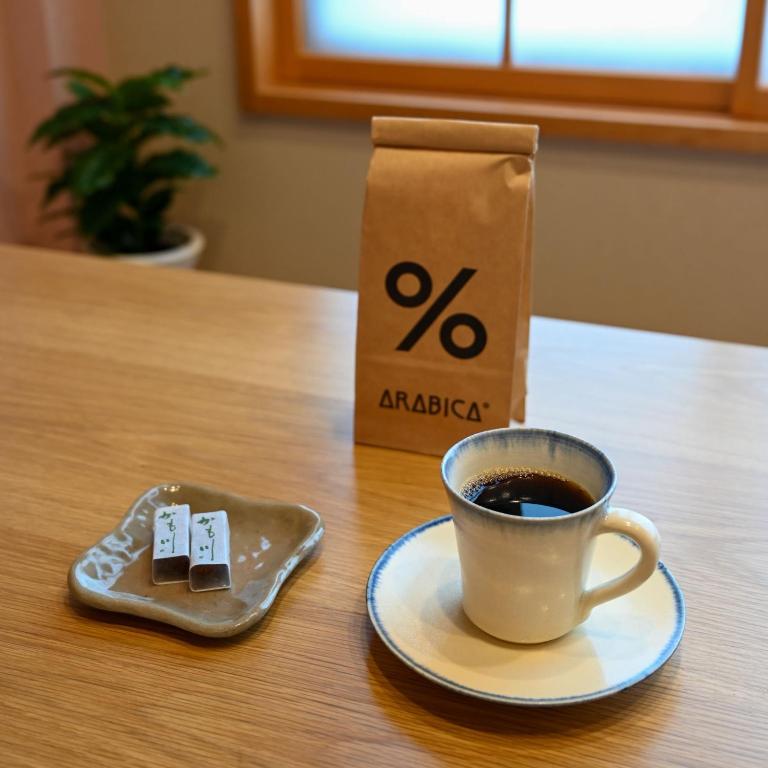 Set per la preparazione di tè e caffè presso Tanakaya Kyoto Karasuma