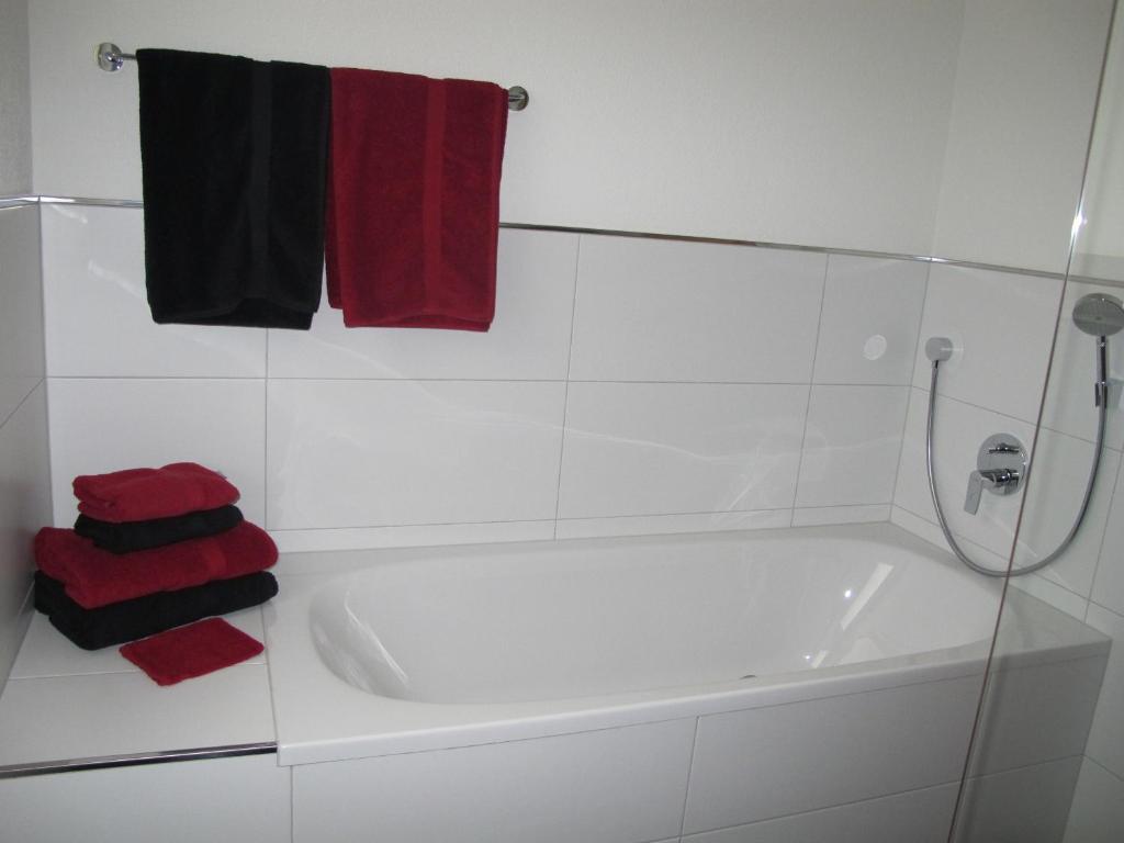 Koupelna v ubytování Haus Kibitz