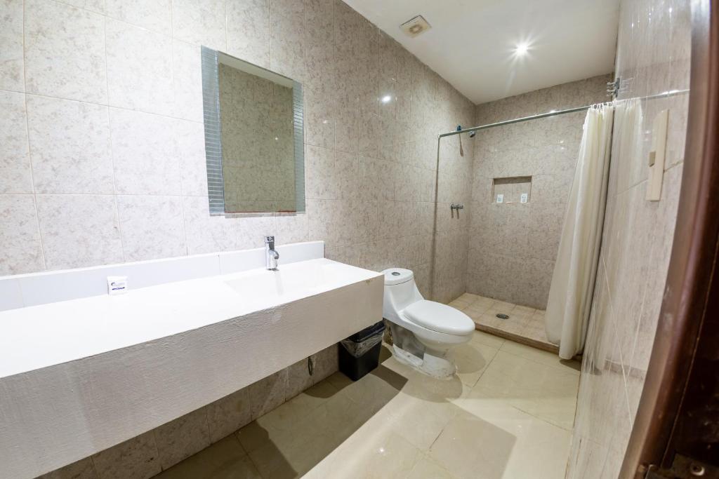 Koupelna v ubytování Hotel Villamar