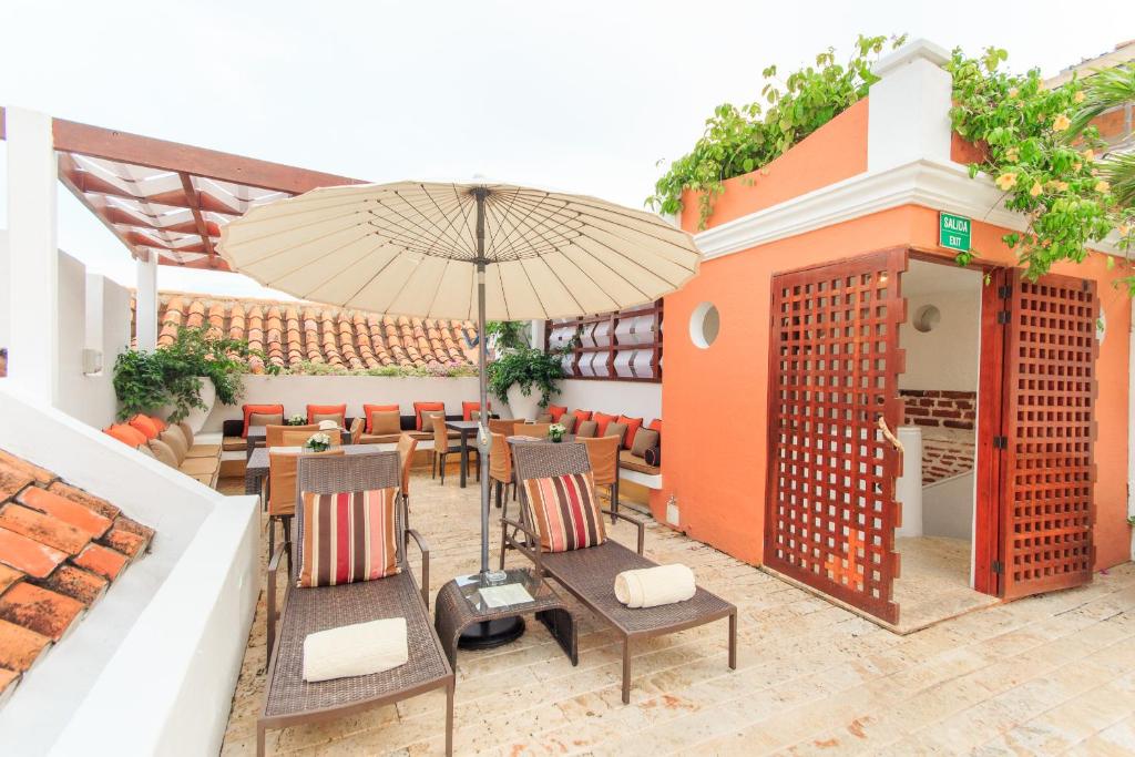 Patio nebo venkovní prostory v ubytování Hotel Boutique Casa del Coliseo