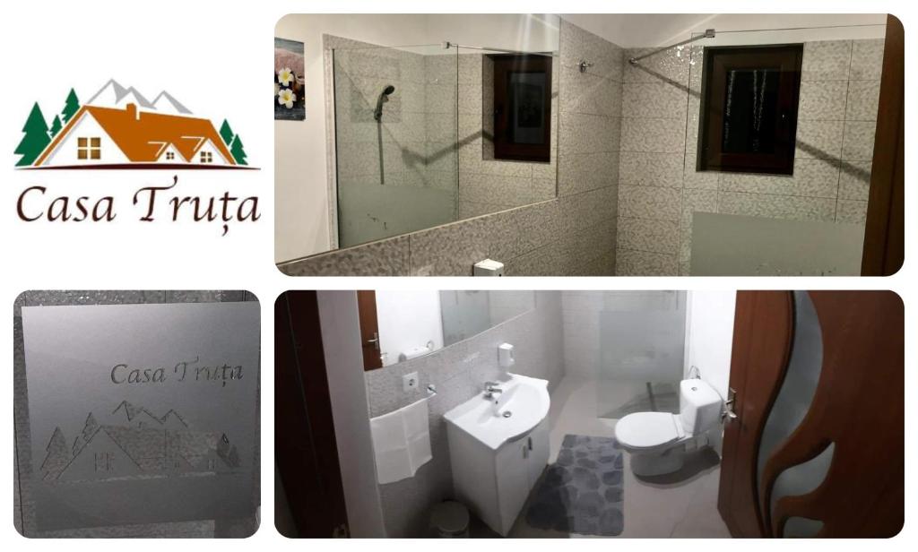 Koupelna v ubytování Casa Truța