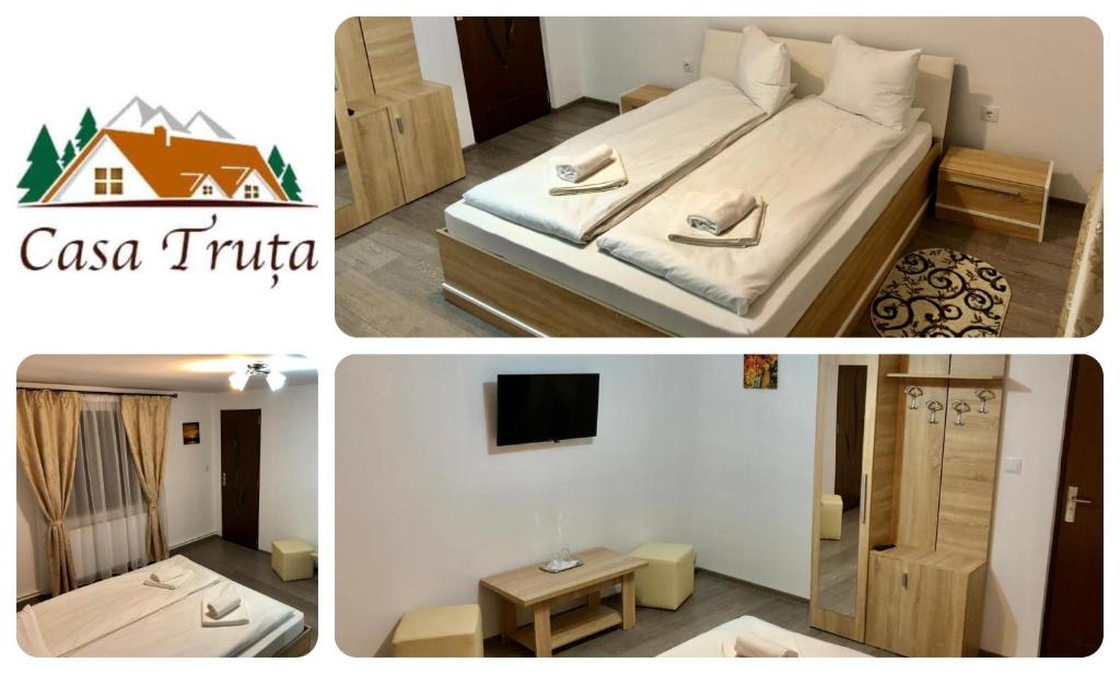 Postel nebo postele na pokoji v ubytování Casa Truța