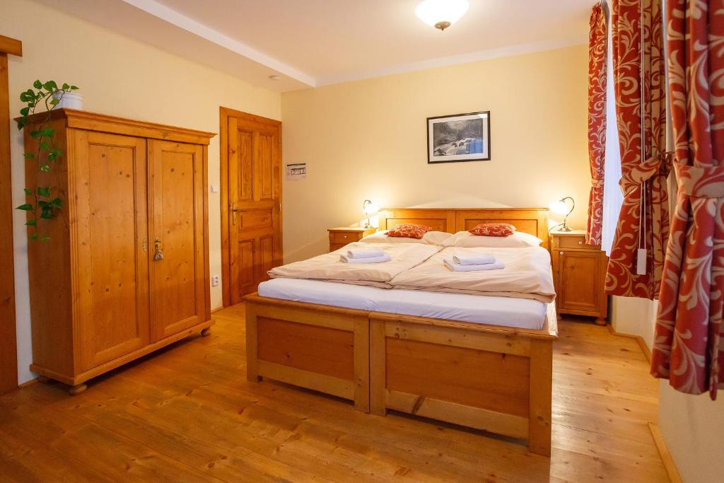 Postel nebo postele na pokoji v ubytování Pension Paseka