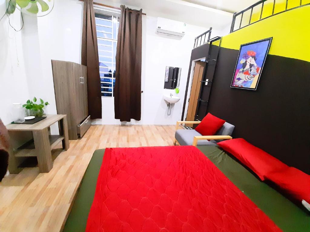 Homestay Xì Trumにあるベッド