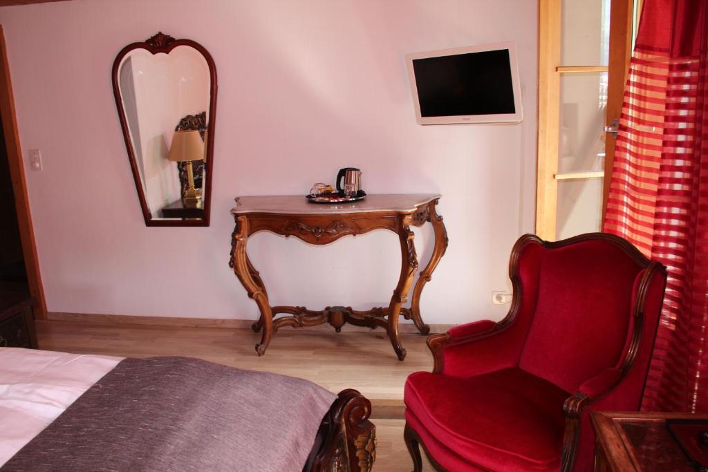 TV a/nebo společenská místnost v ubytování Historic Hotel Steinbock