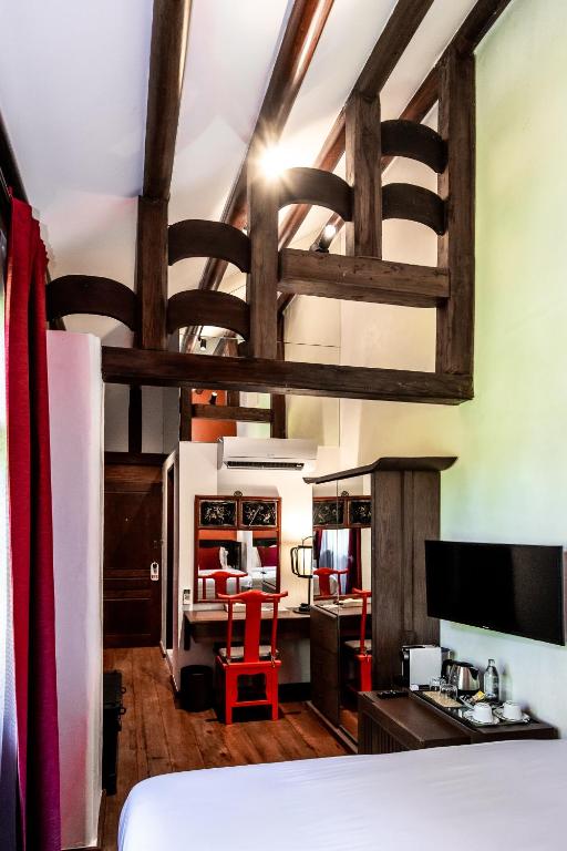 Kuchyň nebo kuchyňský kout v ubytování Punyashthiti villa
