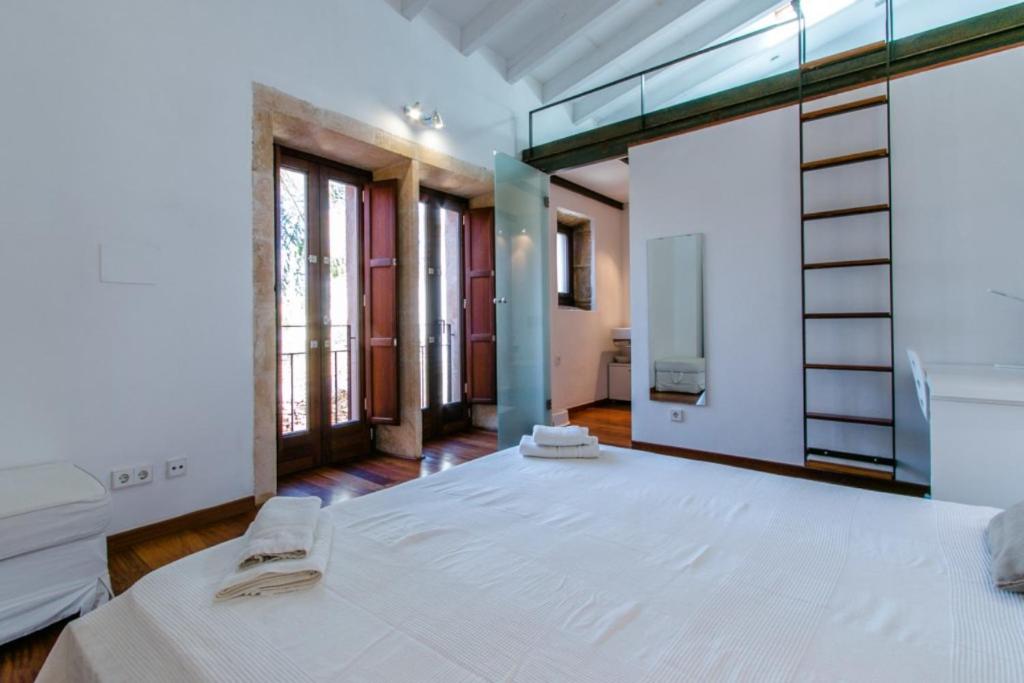 Postel nebo postele na pokoji v ubytování Casa Murallas para 6 con piscina en Alcudia cerca de playas