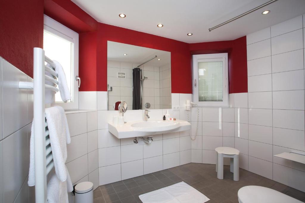 Koupelna v ubytování Hotel Bruno