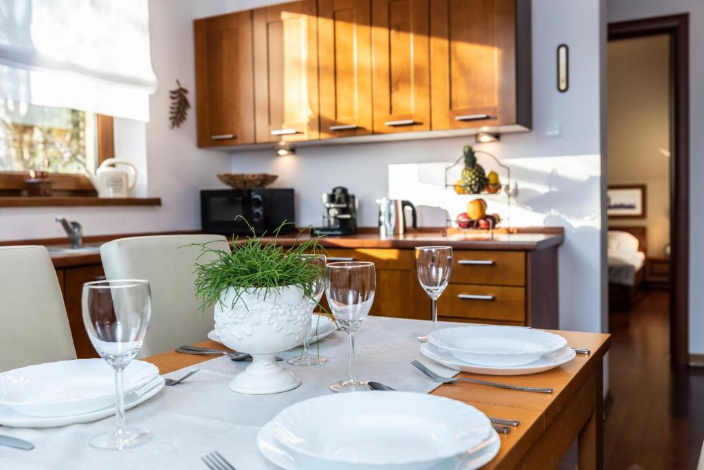 Kuchyňa alebo kuchynka v ubytovaní TatryTOP Apartamenty Kaszelewski