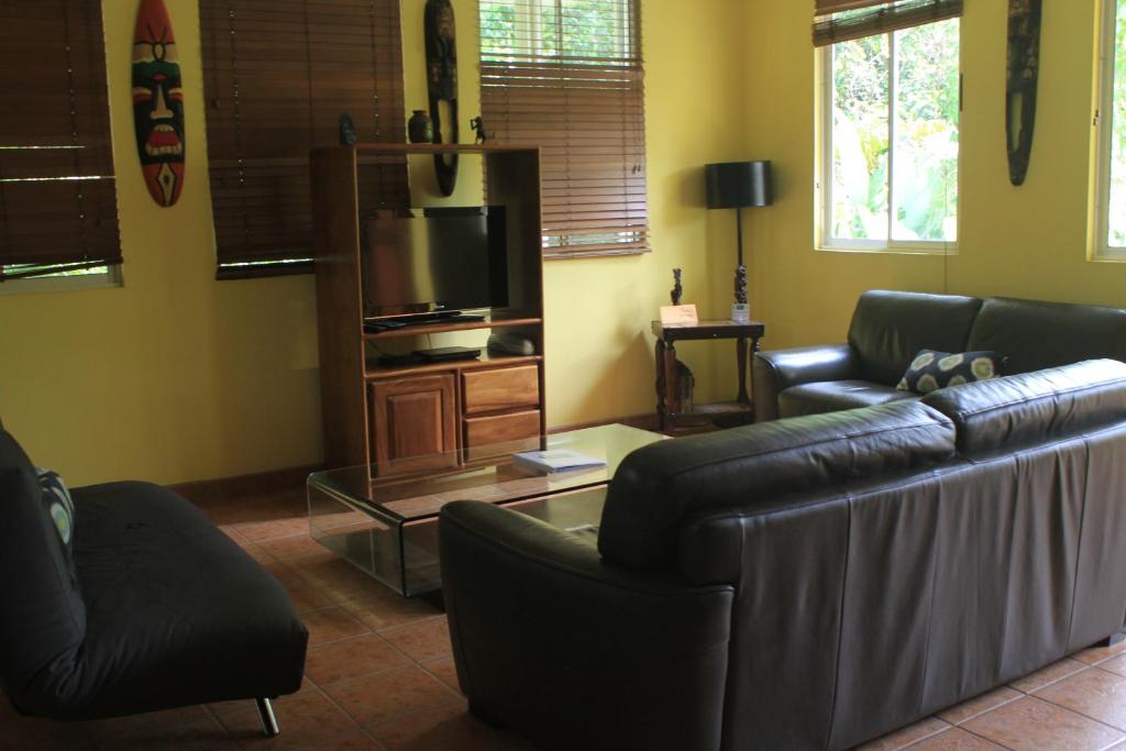 TV a/nebo společenská místnost v ubytování La Posada Jungle Hotel