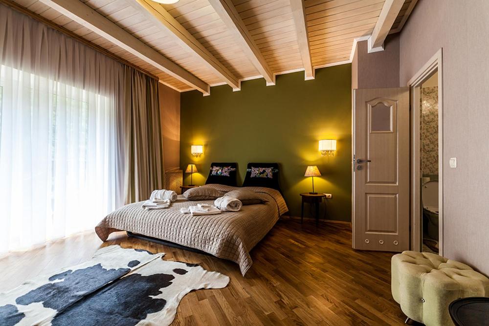Postel nebo postele na pokoji v ubytování Olga Deluxe
