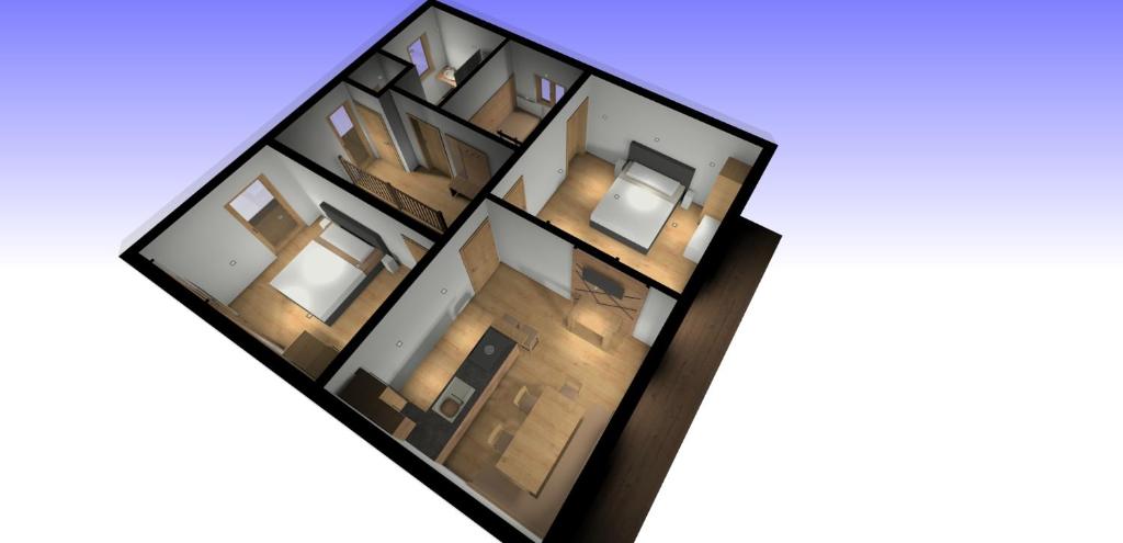 Televízia a/alebo spoločenská miestnosť v ubytovaní Chalet Kulmberg