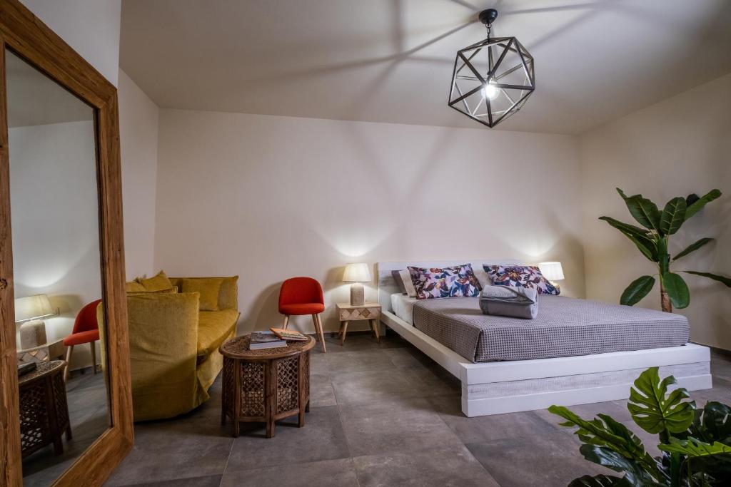 Postel nebo postele na pokoji v ubytování Relais San Baio