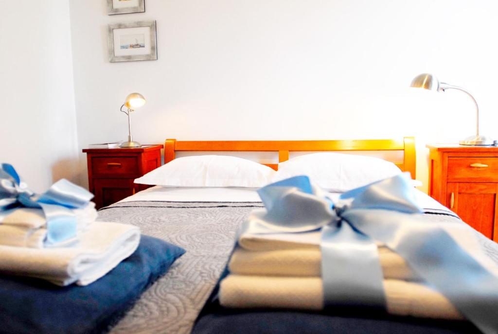 Кровать или кровати в номере Beachfront Apartment Mala Tereza