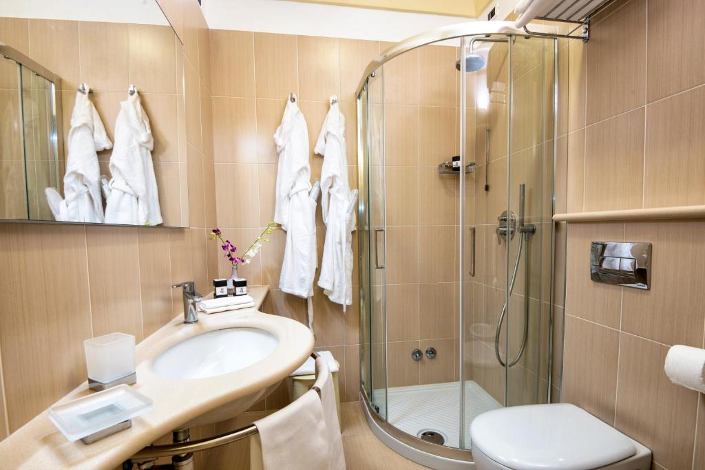 Koupelna v ubytování Hotel San Lorenzo Thermal Spa