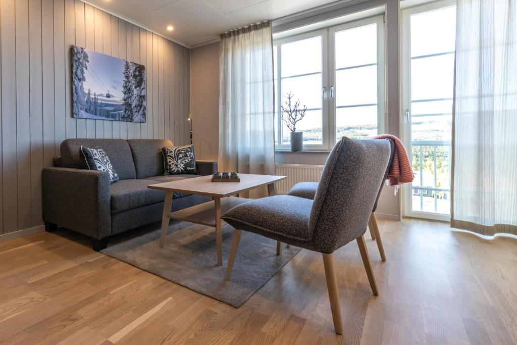 Гостиная зона в Hotell Kurbits