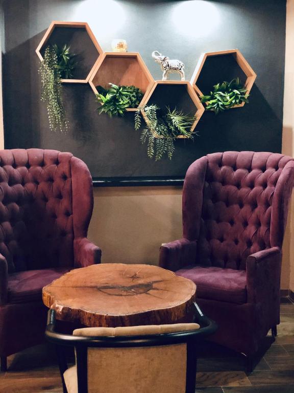 Posezení v ubytování Hotel Real de Minas Tradicional