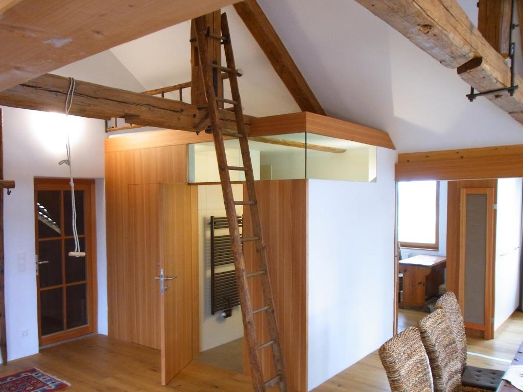 Kuchyň nebo kuchyňský kout v ubytování Ferienwohnung Siloblick