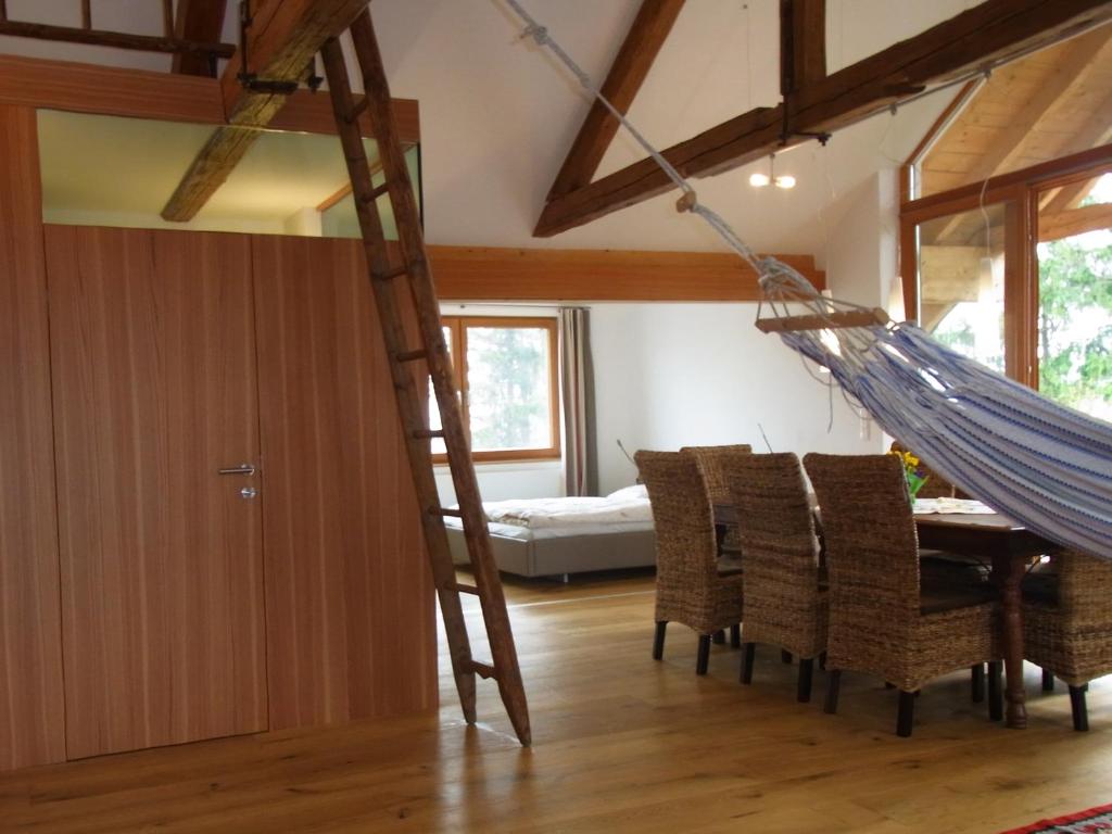 Posezení v ubytování Ferienwohnung Siloblick