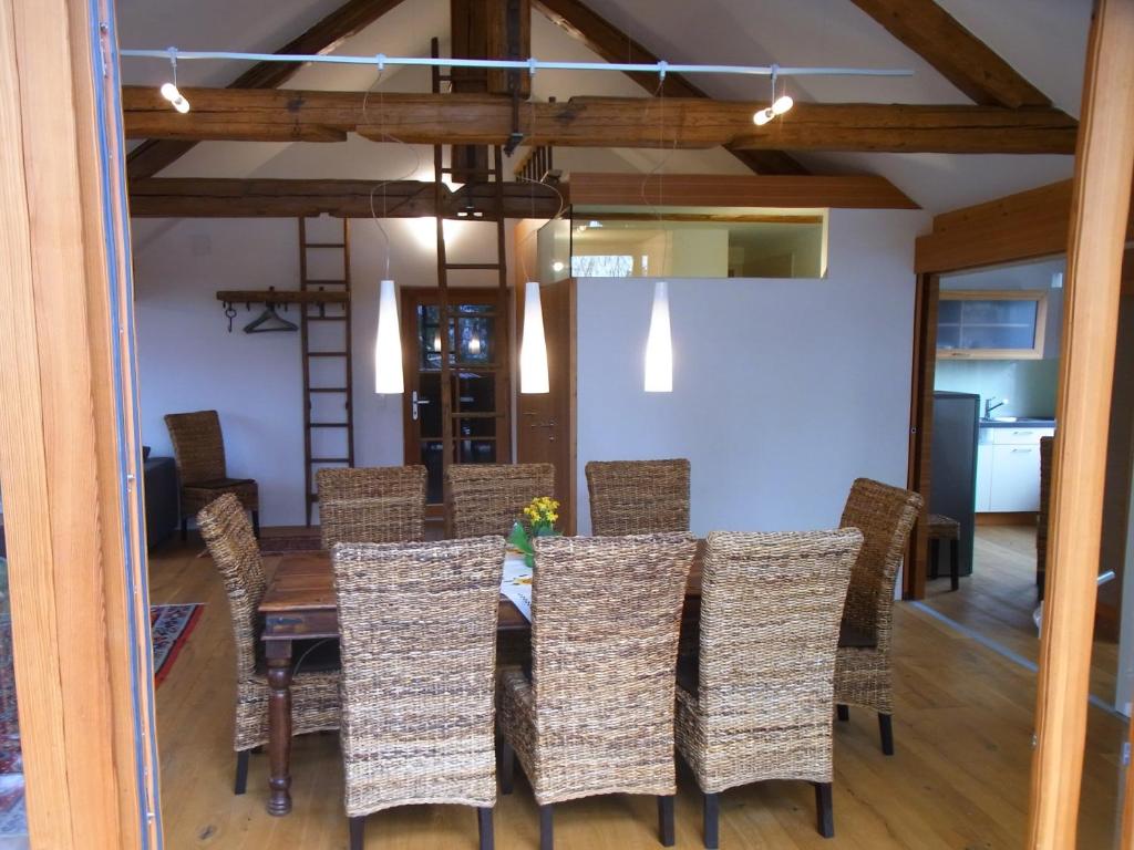 Posezení v ubytování Ferienwohnung Siloblick