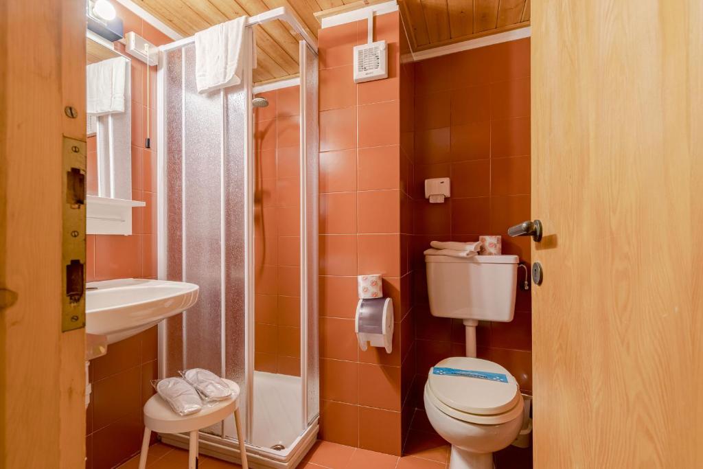 Koupelna v ubytování Hotel Signal