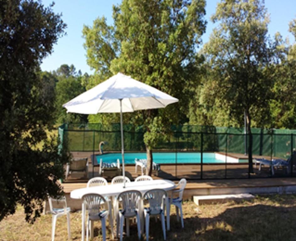 Villa de 3 chambres avec piscine privee jardin amenage et wifi a Flassans sur Issoleの敷地内または近くにあるプール
