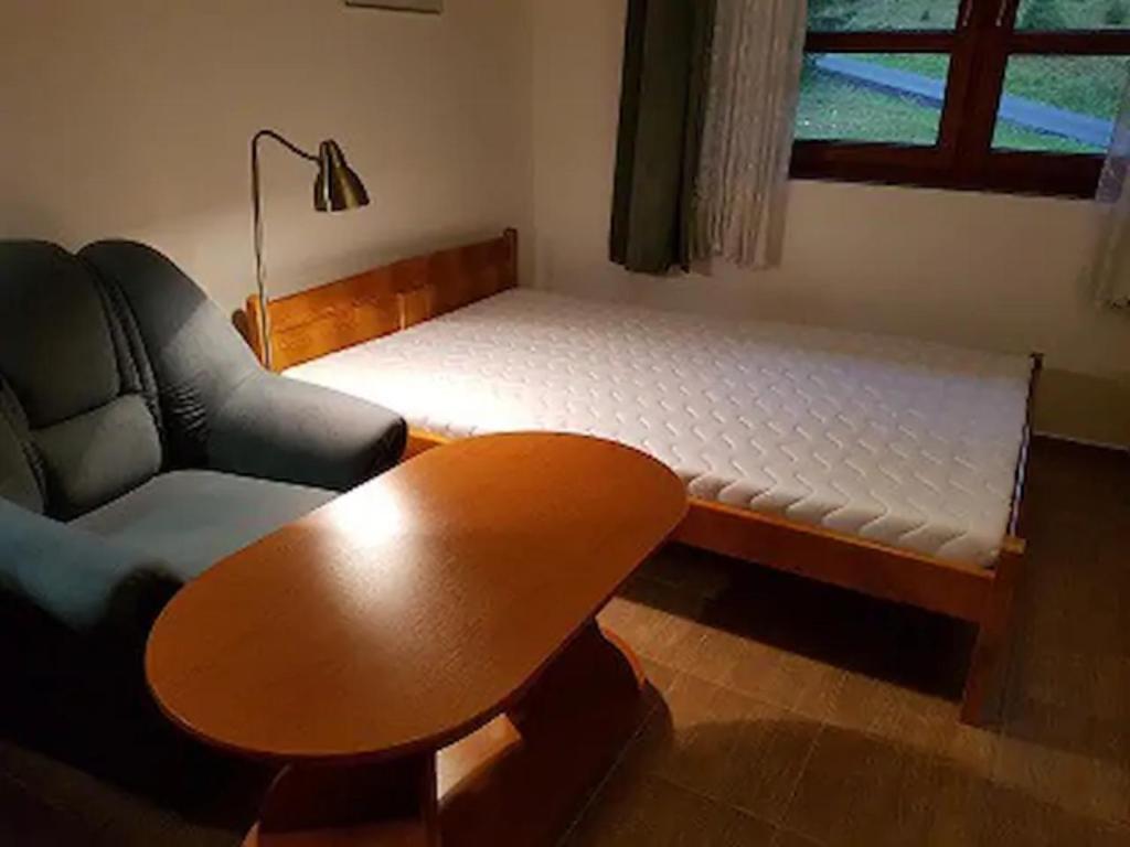Postel nebo postele na pokoji v ubytování Cihlářka v Krkonoších - Apartmán 206