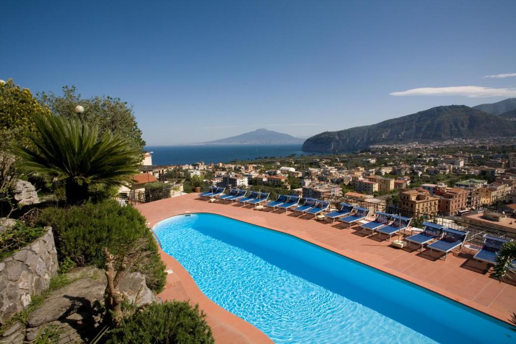 a view of the pool at a resort at Hotel Cristina in Sorrento
