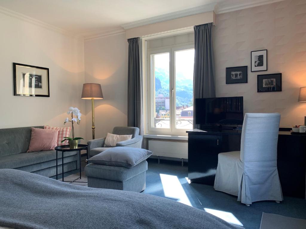 Posezení v ubytování Parkhotel du Sauvage