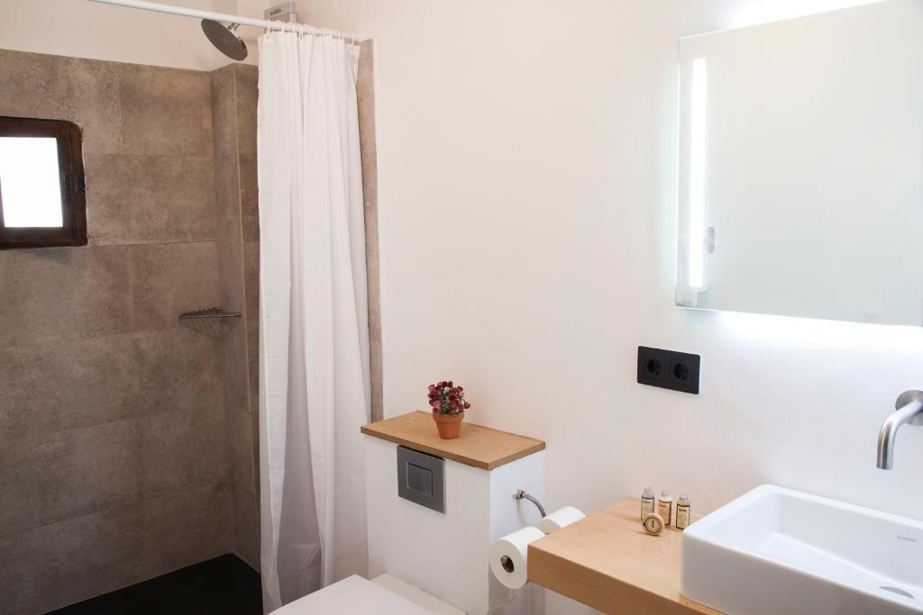 Koupelna v ubytování Lo Palauet de la Muralla