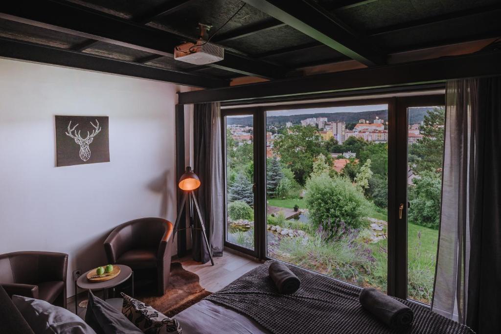 Posezení v ubytování Boutique penzion Rech