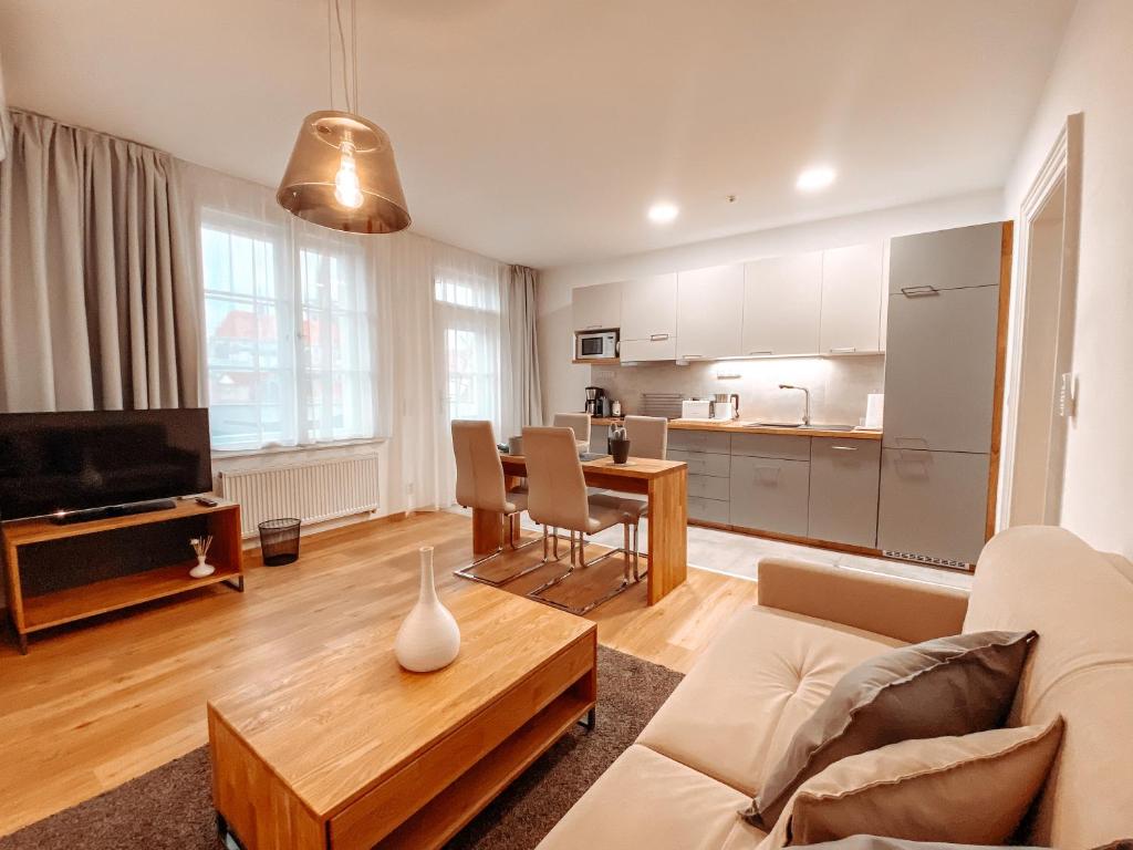 Kuchyň nebo kuchyňský kout v ubytování Residence Masna