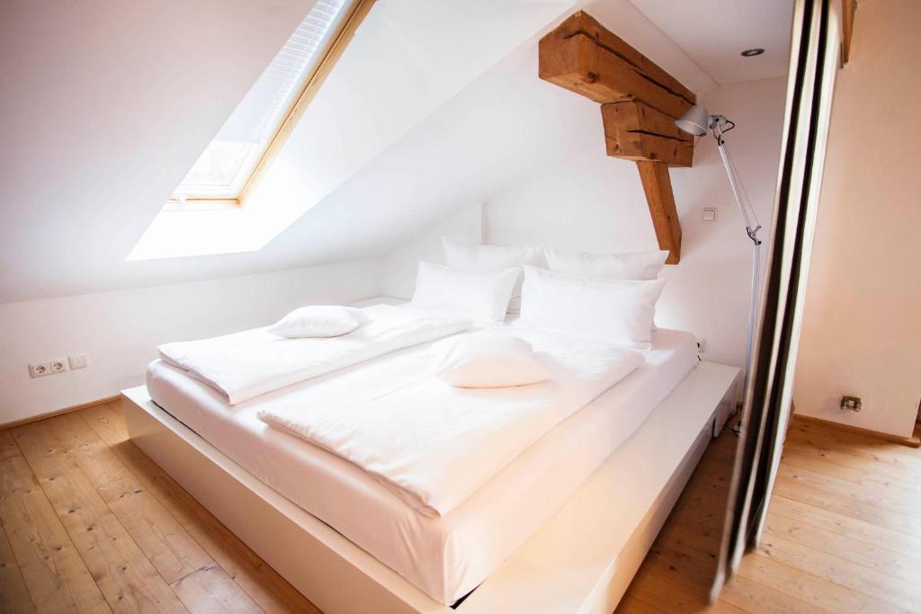 Ein Bett oder Betten in einem Zimmer der Unterkunft Auszeit Maisonette