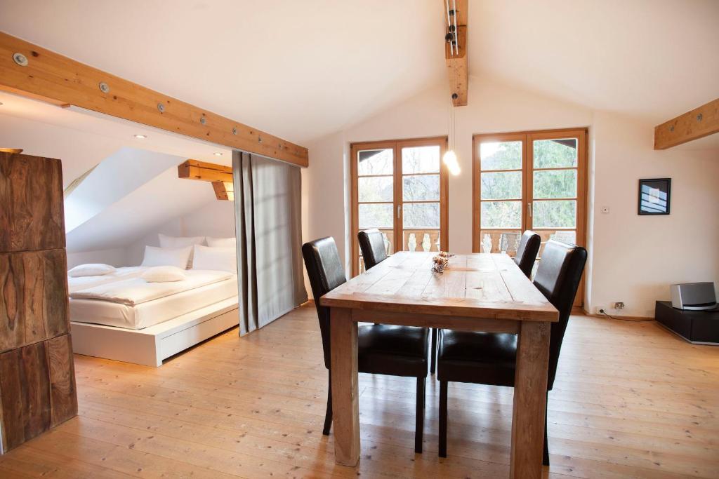 Ein Bett oder Betten in einem Zimmer der Unterkunft Auszeit Maisonette