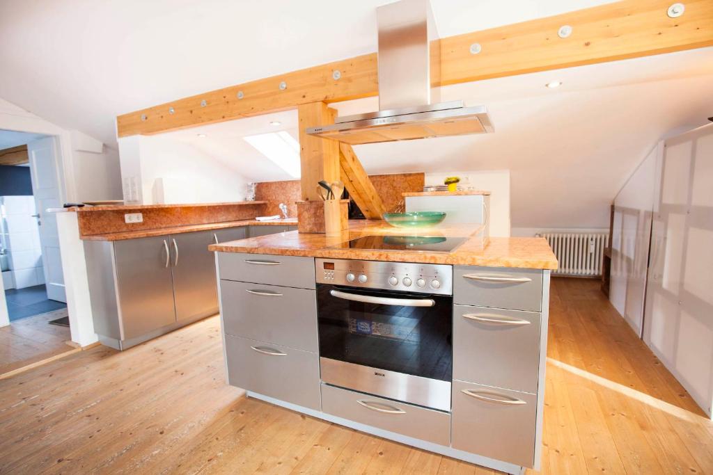 Küche/Küchenzeile in der Unterkunft Auszeit Maisonette