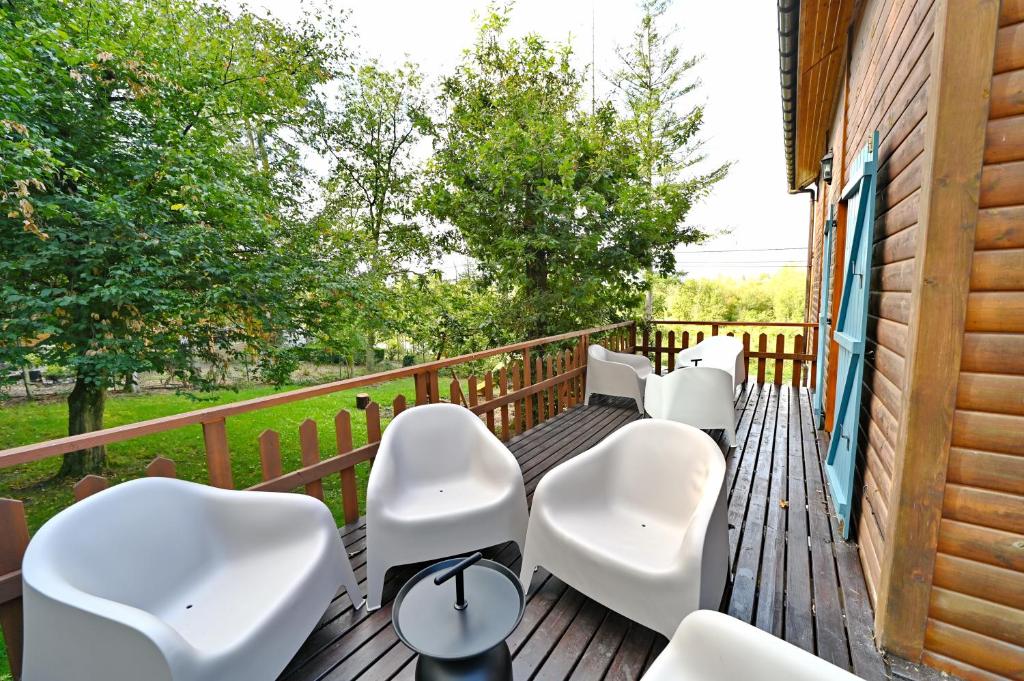 Balkón nebo terasa v ubytování L'Heureux Rêve