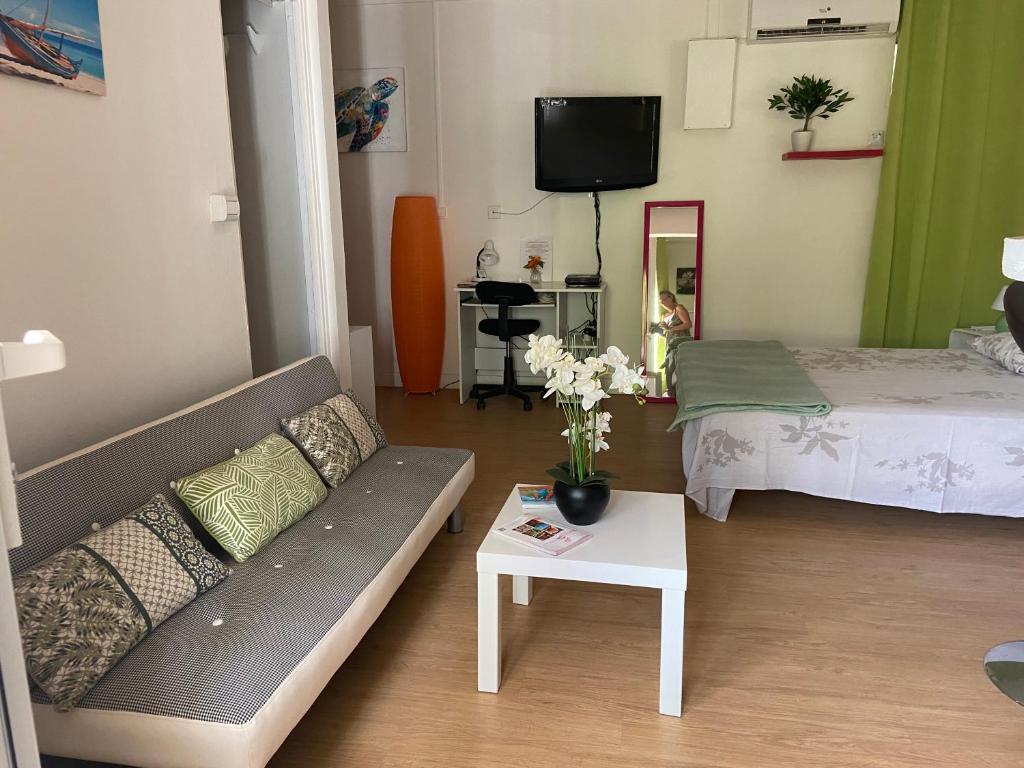 Postel nebo postele na pokoji v ubytování LES HAUTS DE L'ANSE
