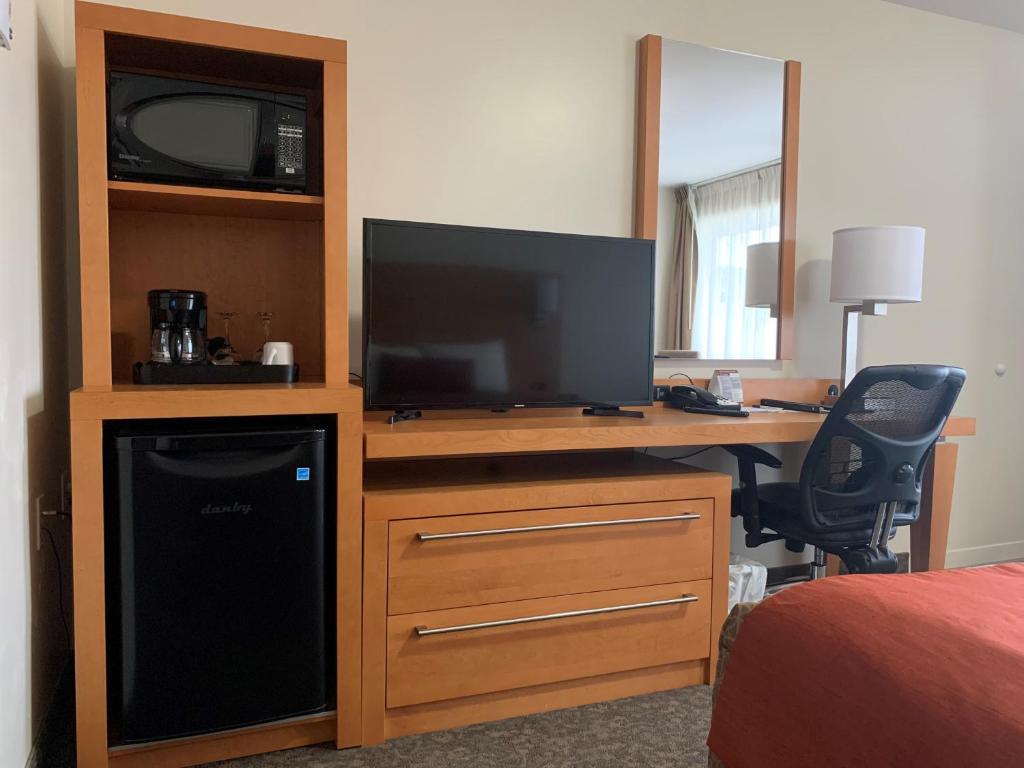 TV a/nebo společenská místnost v ubytování Motel Adam