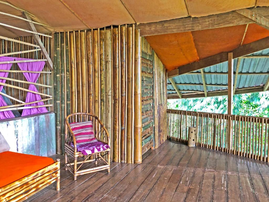 Balkón nebo terasa v ubytování Cascada Verde Hostel