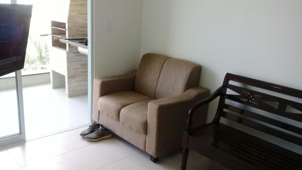  Apartamento na praia grande/$250/vista pro mar/24H portaria