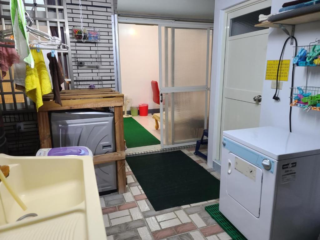 Kuchyň nebo kuchyňský kout v ubytování Fire B&B