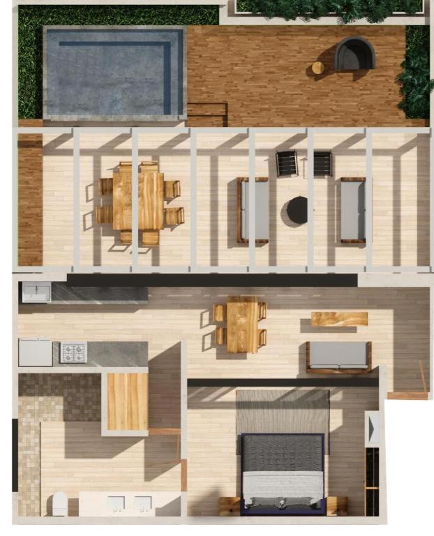 408 Incredible Penthouse Studio with huge terrace private terrace with plunge pool